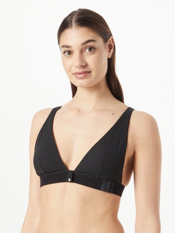 Calvin Klein Swimwear Triangle Bikini top in Black: front