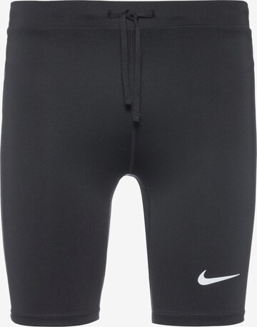 NIKE Skinny Workout Pants 'Fast' in Black: front