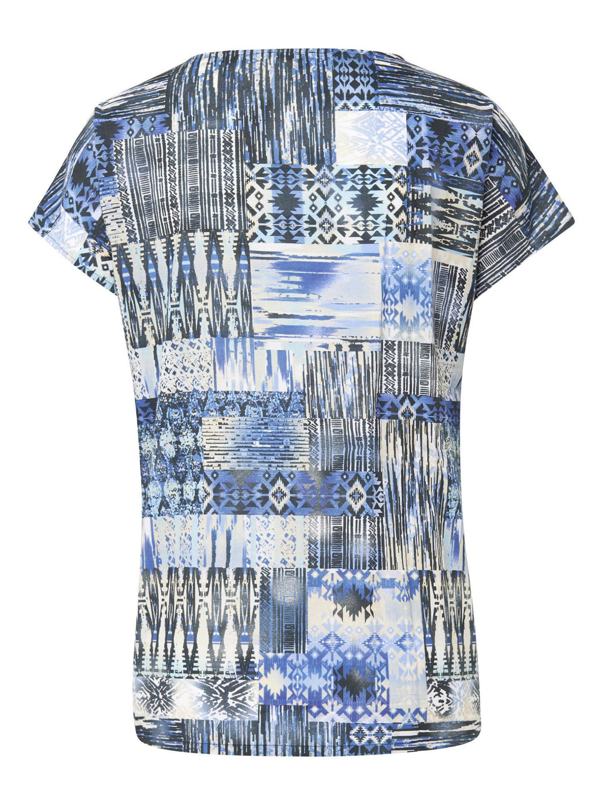 Goldner Bluse in Blau