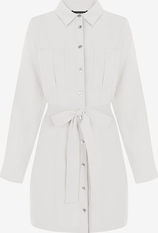 FRESHLIONS Hemdkleid 'Belinda' in Weiß: Vorderseite