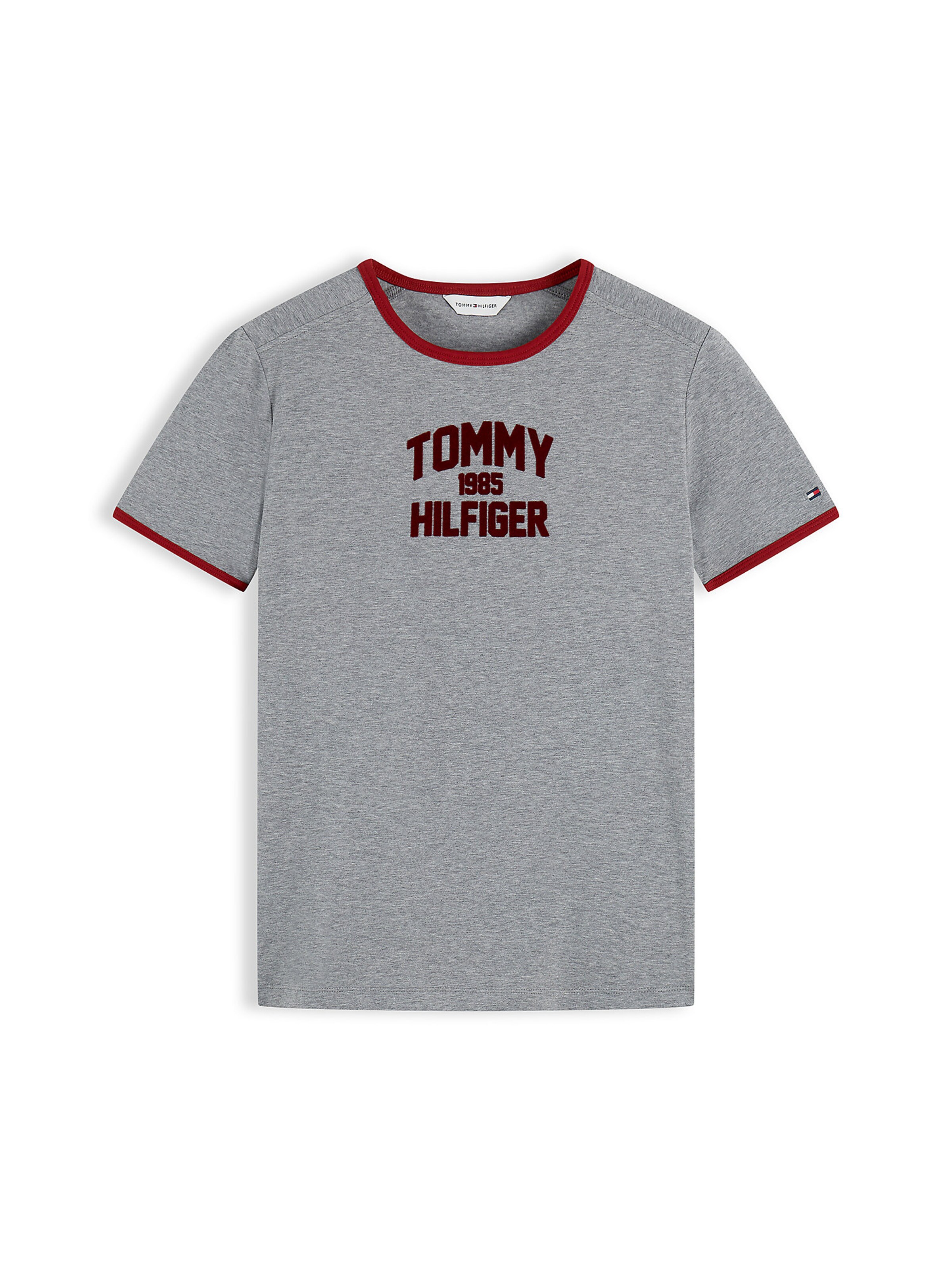 TOMMY HILFIGER T-Shirt 'Varsity' in Grau: Vorderseite