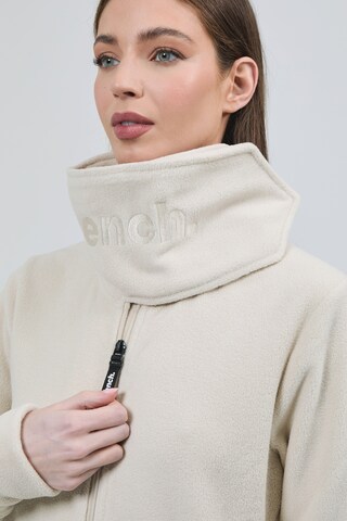 BENCH Fleece Jacket 'Funnel' in Beige