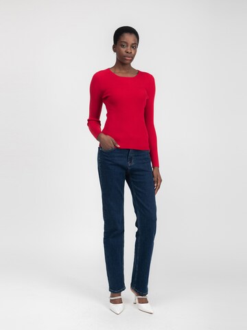 Influencer Pullover in Rot