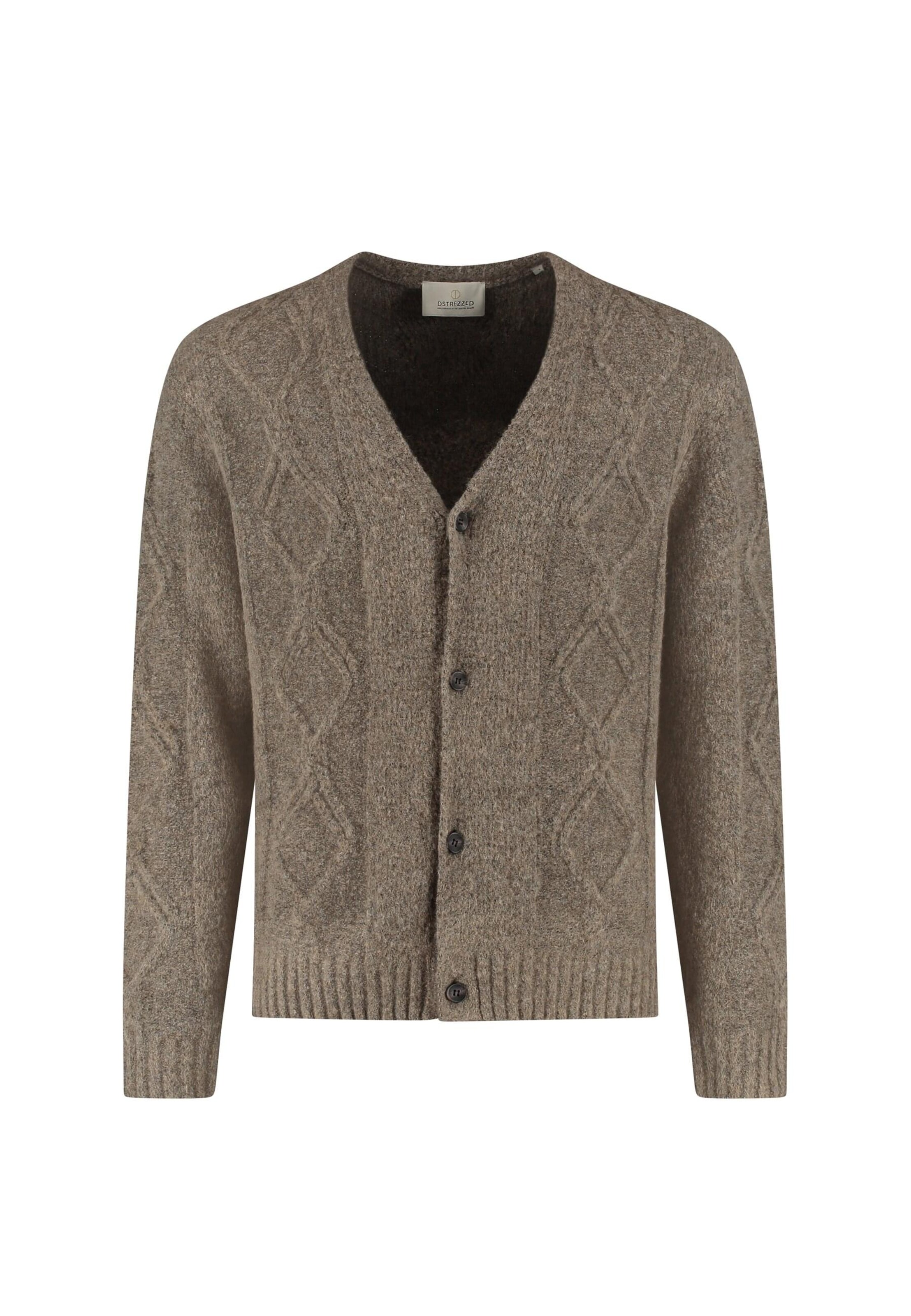 Dstrezzed Vestes en maille 'Hugin' en moka, Vue avec produit