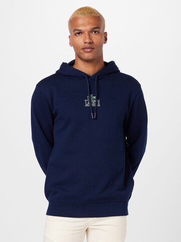 Sweat-shirt LACOSTE en bleu : devant