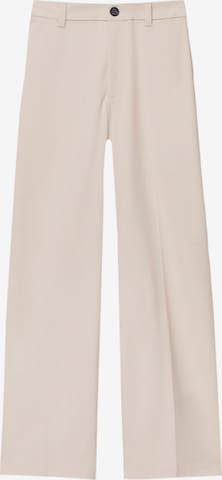 Pull&Bear Wide leg Trousers with creases in Pink: front