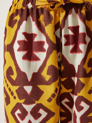 Happiness İstanbul Široke hlačnice Hlače | rumena barva