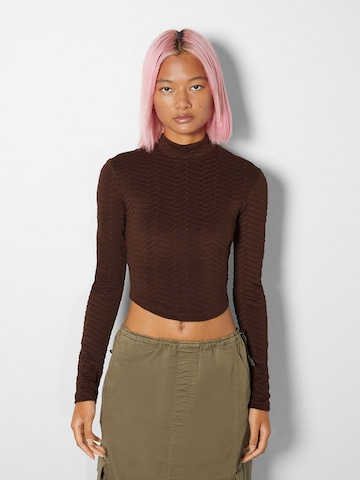 Bershka Shirt in Brown: front