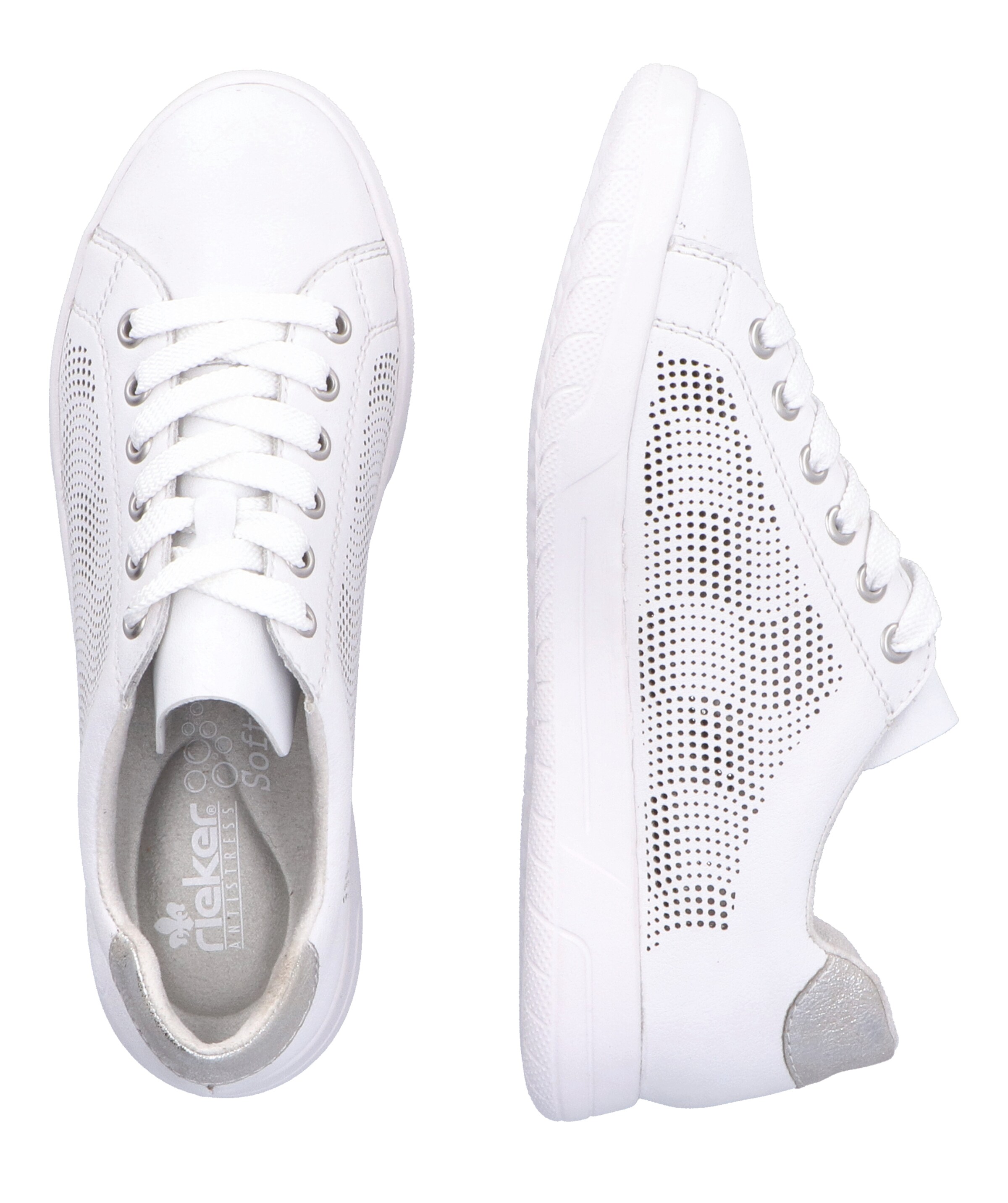 Baskets basses Rieker en blanc