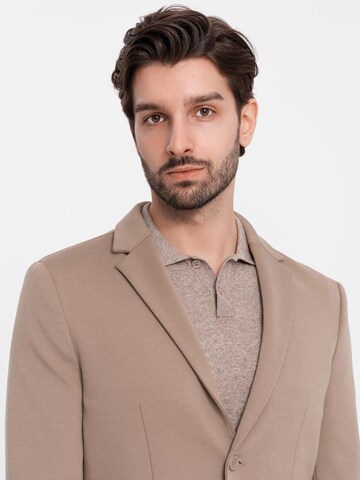 Coupe regular Veste de costume Ombre en beige