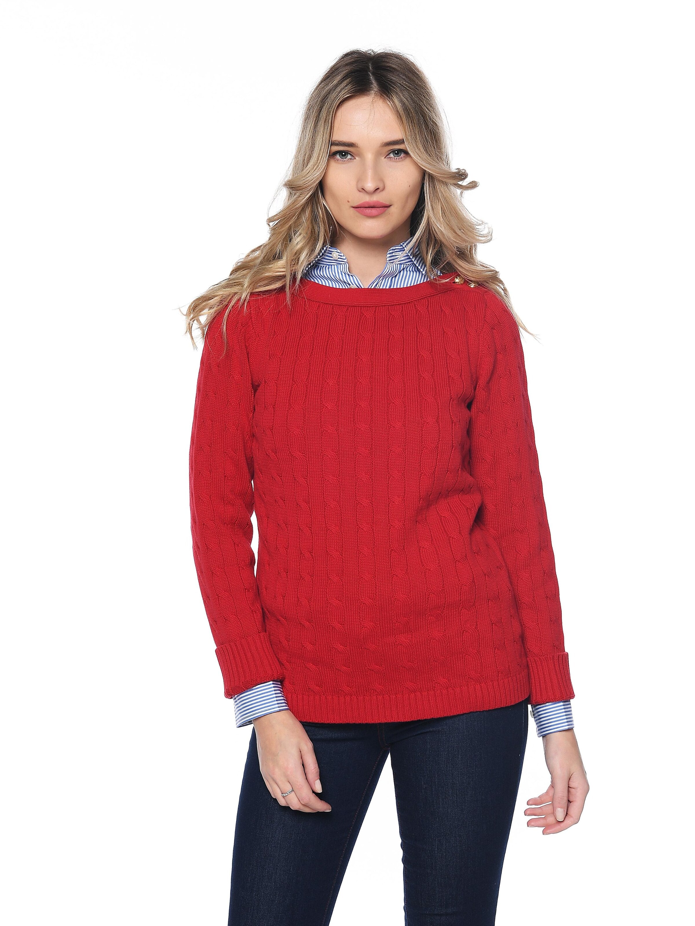 THE DRESSER Pullover in Rot