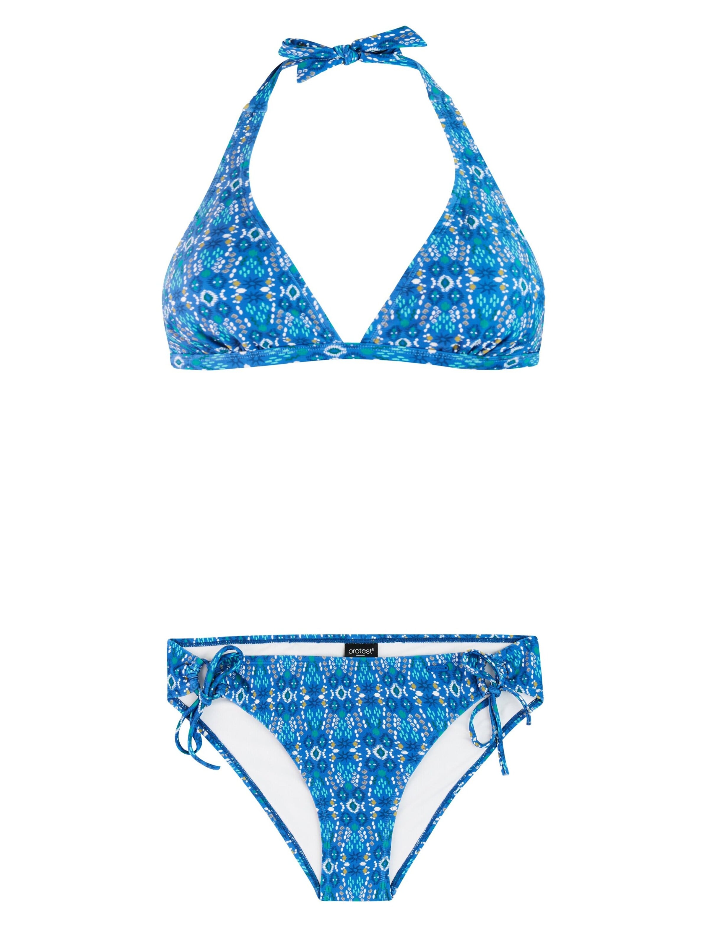 PROTEST Triangel Bikini 'PRTMuscle' in Blauw: voorkant