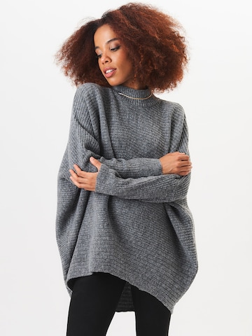 GINI LONDON Stricktop 'Gini Chunky' in Grau