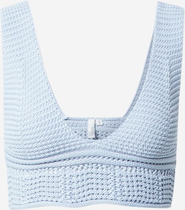 NLY by Nelly Gebreide top in Blauw: voorkant