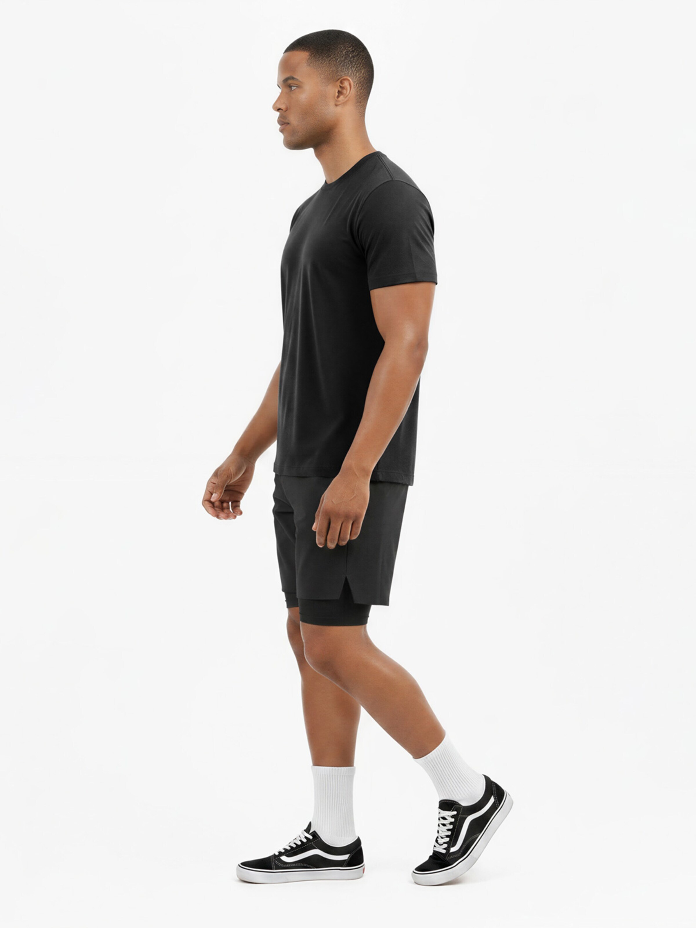 SIXLAB Shirt 'Regular T-Shirt' in Black