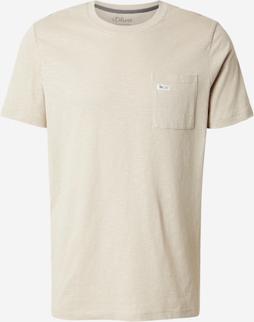 s.Oliver T-Shirt in Beige: Vorderseite