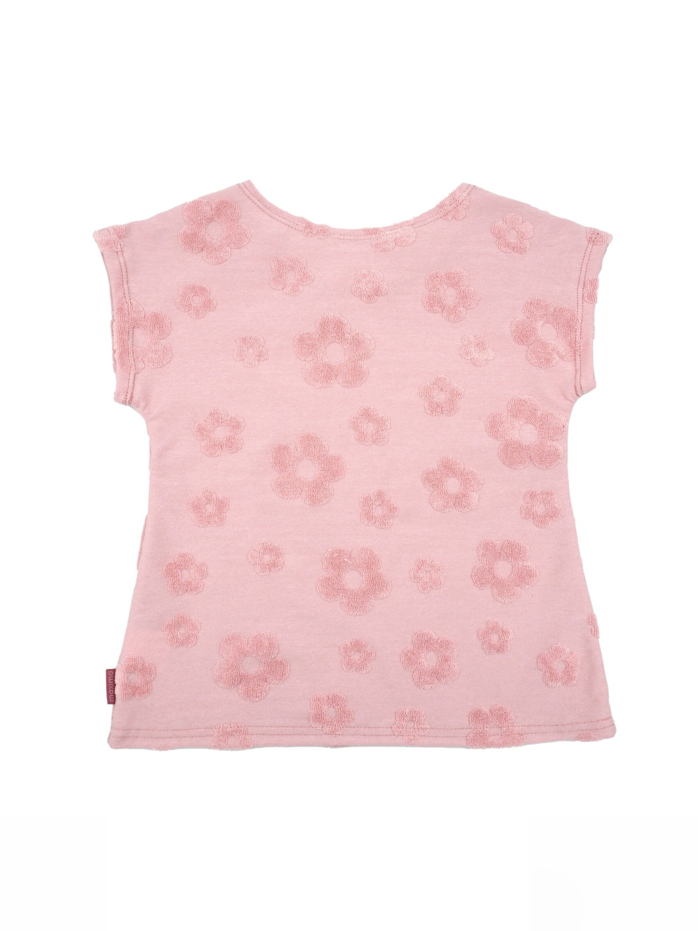 MAXIMO Shirt 'MINI GIRL-Shirt, Jersey Frotteeblumen' in Pink