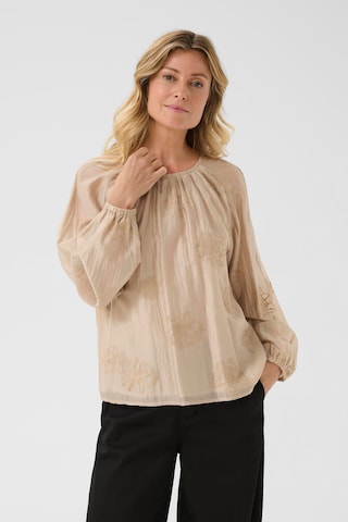 Cream Blouse 'Bine' in Beige: voorkant