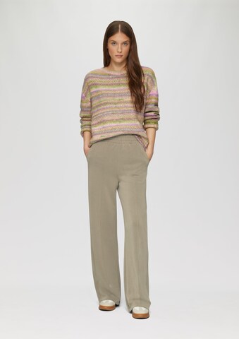 s.Oliver Wide Leg Bügelfaltenhose in Beige