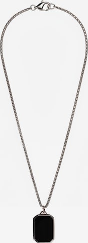 Eternal Necklace 'Onyx' in Silver: front