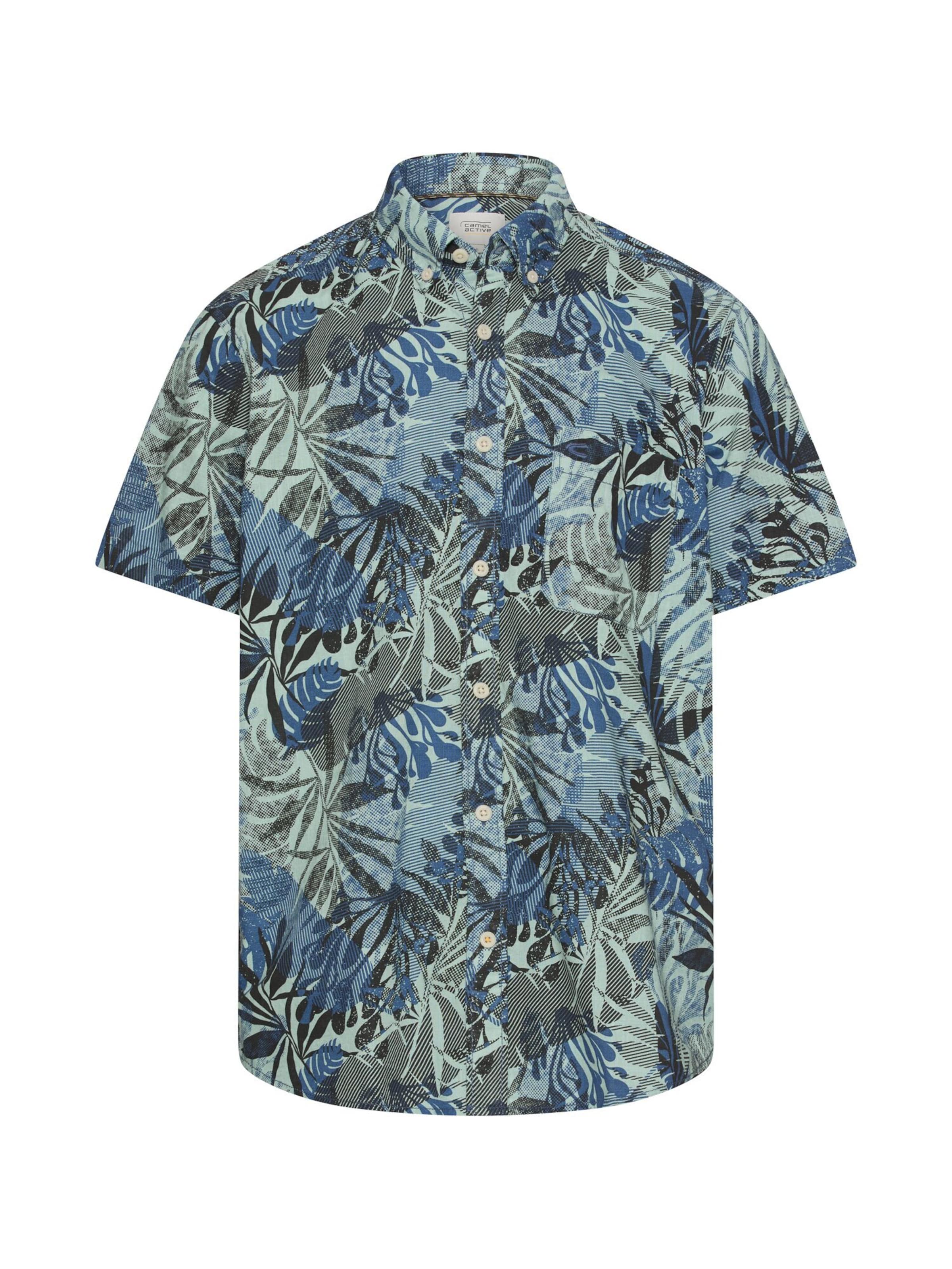 CAMEL ACTIVE Button Up Shirt in Blue: front