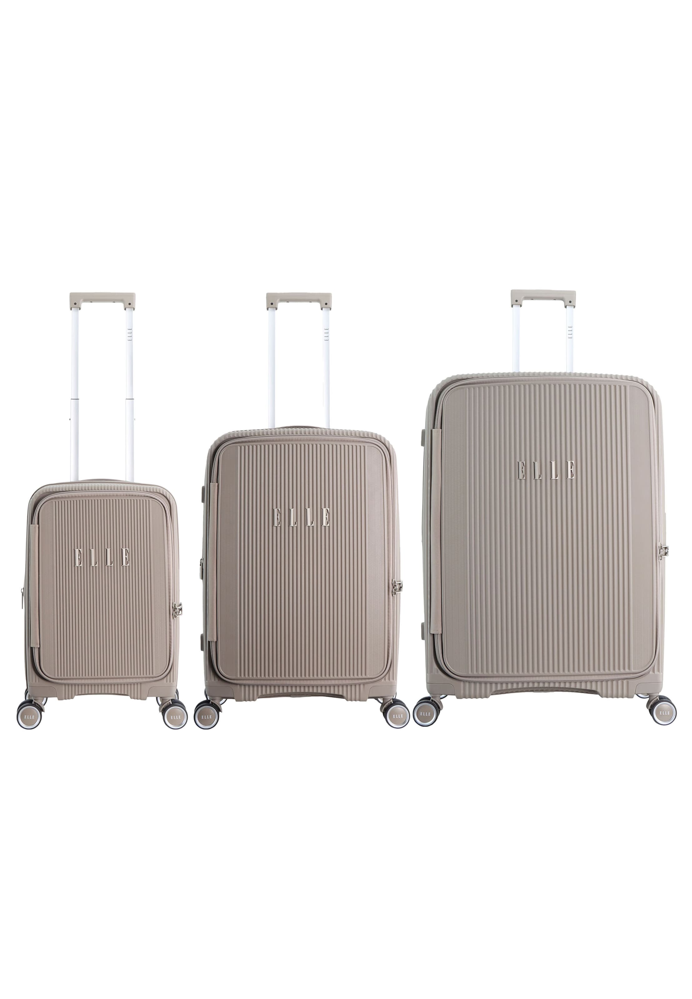 ELLE Suitcase Set 'Da'Vine' in Beige: front