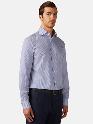 Boggi Milano Regular Fit Hemd in Blau: Vorderseite