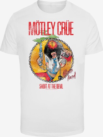 Merchcode T-Shirt 'Motley Crue - Allister Fiend SATD' in Weiß: predná strana