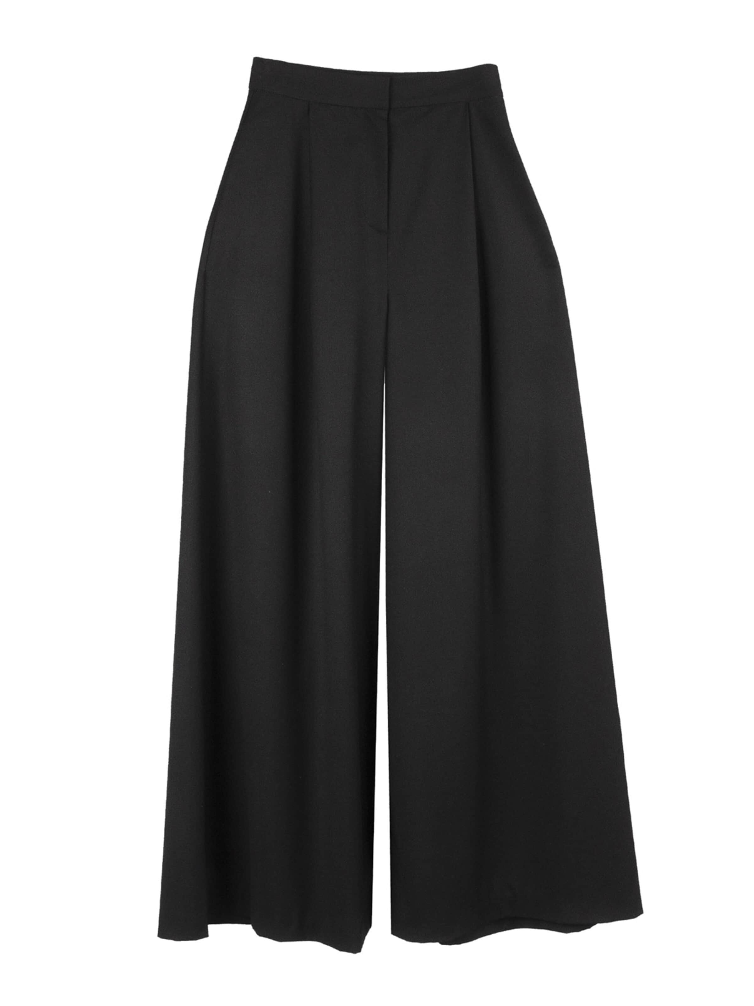 OPRA Flared Trousers 'Opra Spodnie Damskie Baha Black Very High Waist Pants' in Black: front