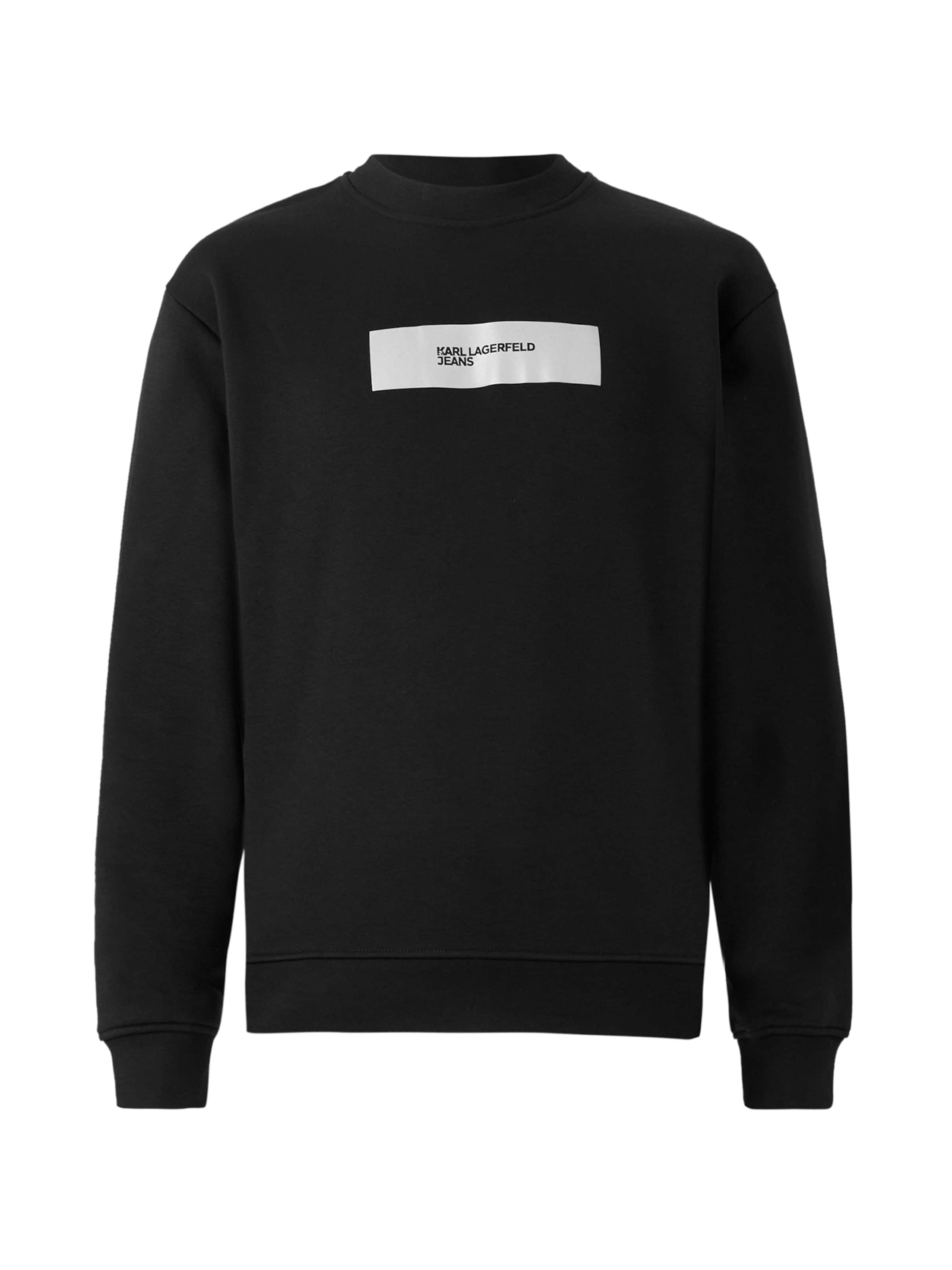 KARL LAGERFELD JEANS Tréning póló - fekete: elől