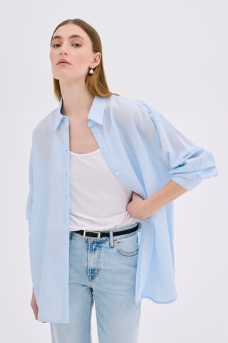 My Essential Wardrobe Blouse 'Tulla' in Blauw: voorkant