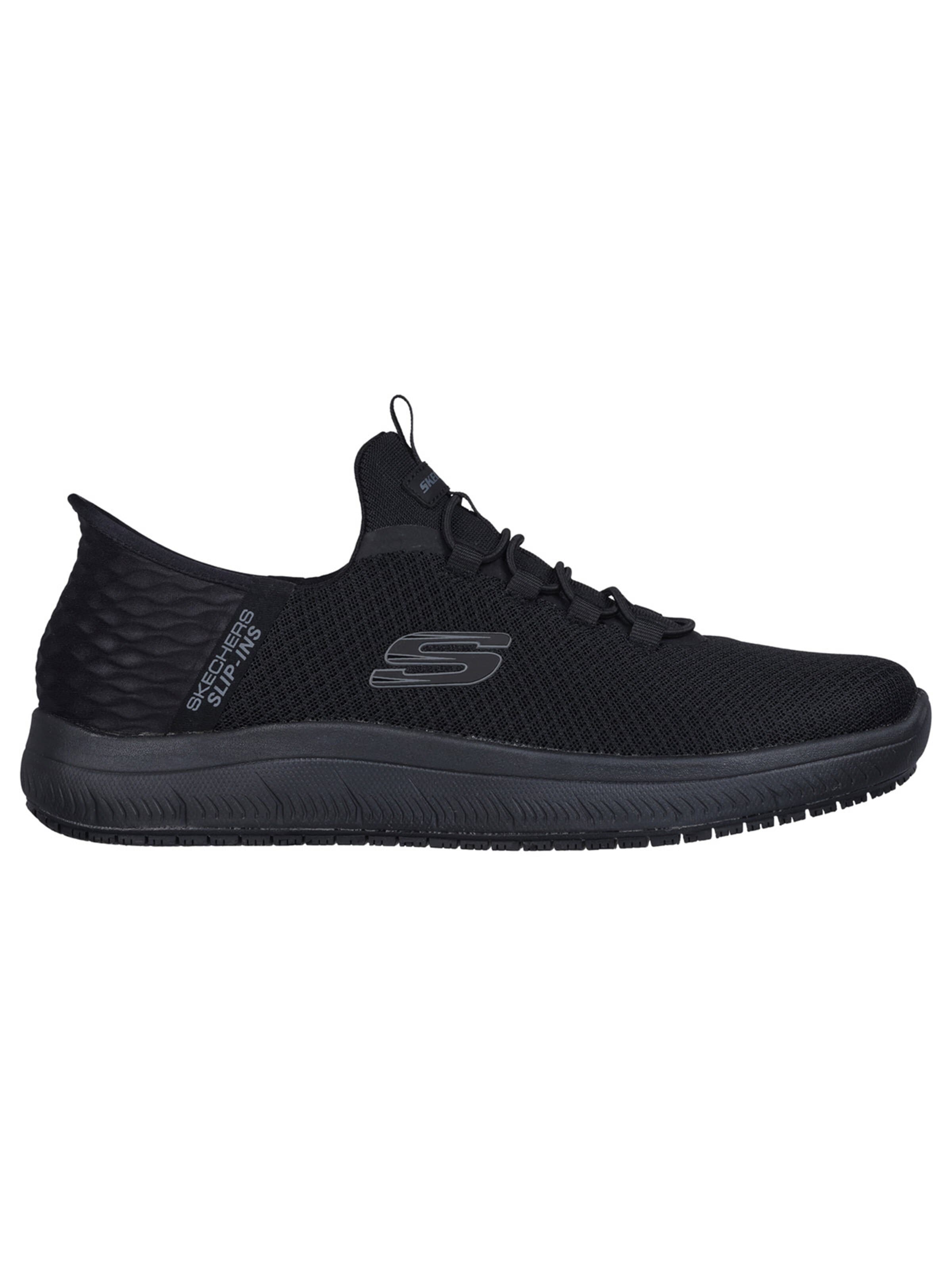 SKECHERS Athletic lace-up shoe 'Freizeitschuhe Summits Slip-In' in Black