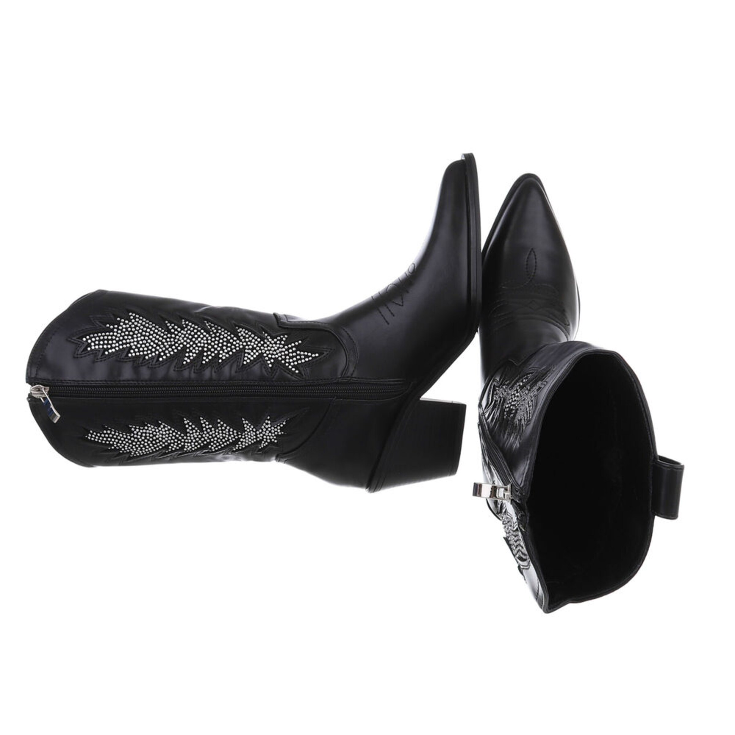 Ital-Design Cowboy Boots in Black