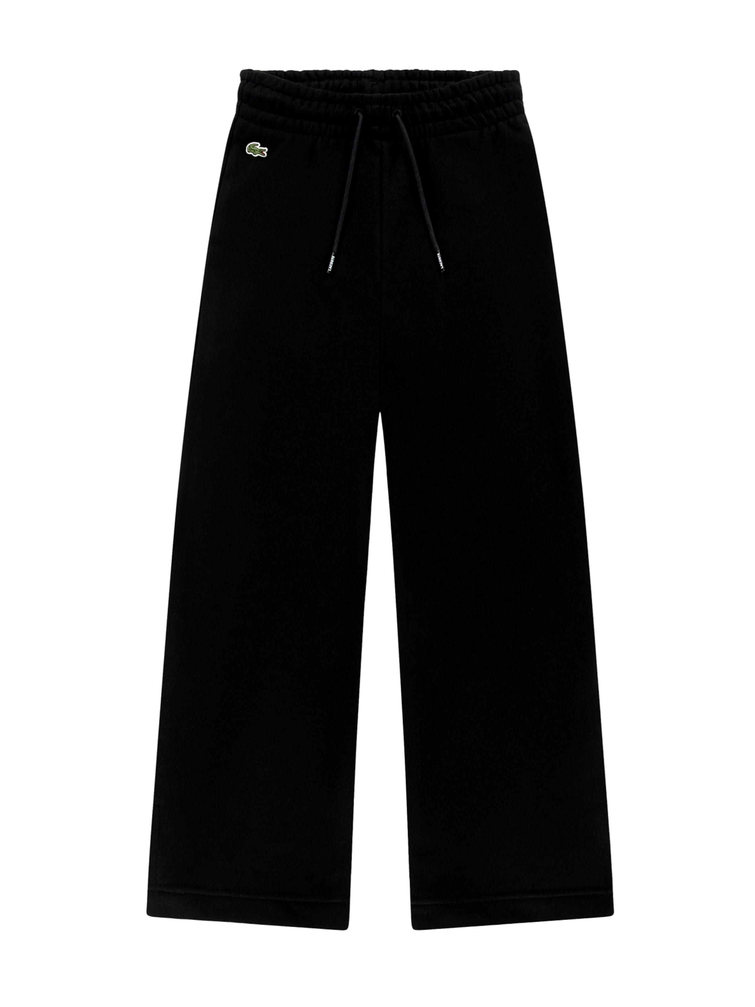 LACOSTE Regular Sports trousers in Black: front