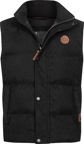 INDICODE JEANS Vest 'Cobbyn' in Black: front