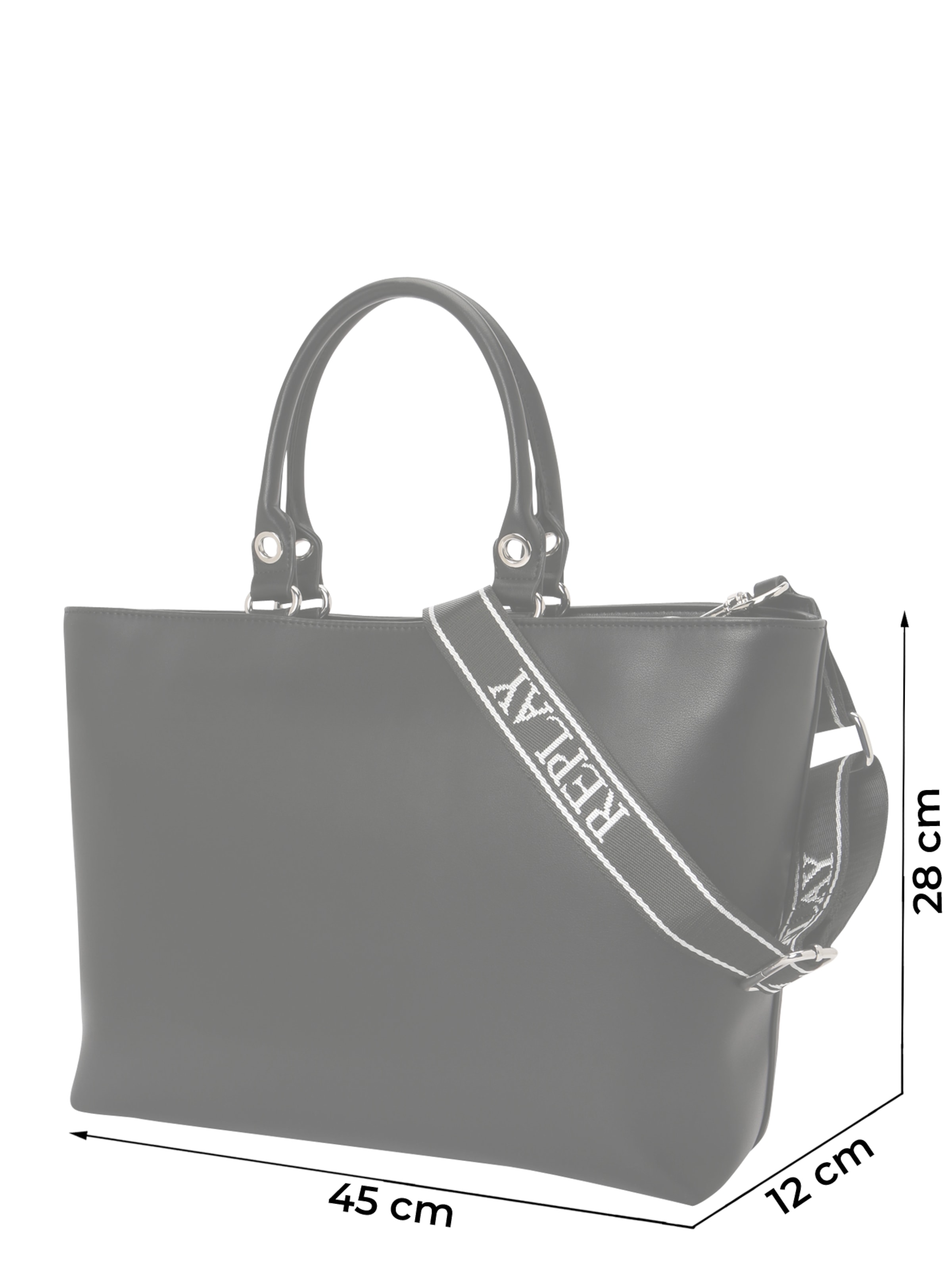 REPLAY Shopper táska - fekete