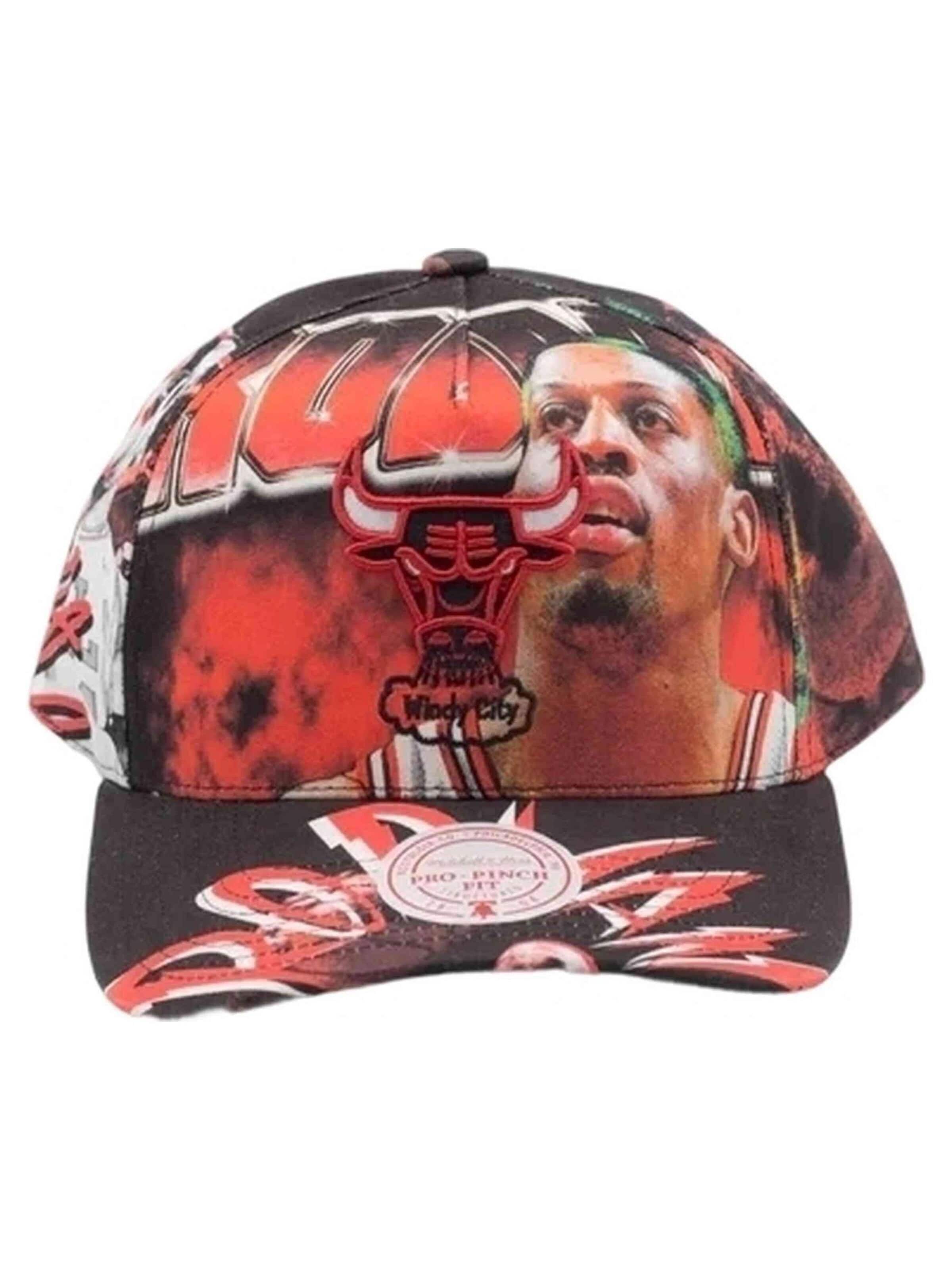Cappello da baseball 'Gorra mitchell & ness bulls denis rodman hwc my tee pro snapback' di Mitchell & Ness in colori misti: frontale