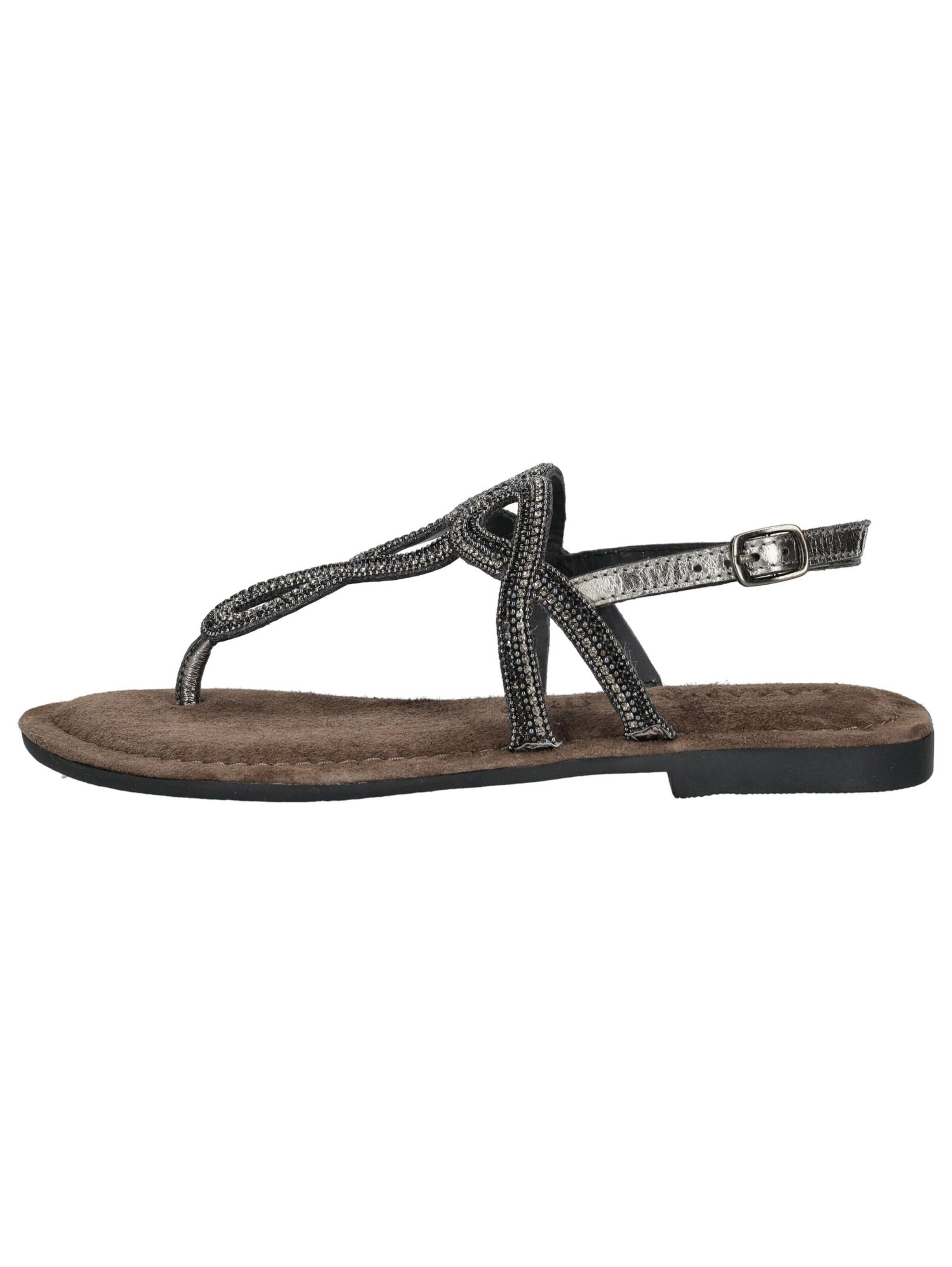 LAZAMANI T-Bar Sandals in Black