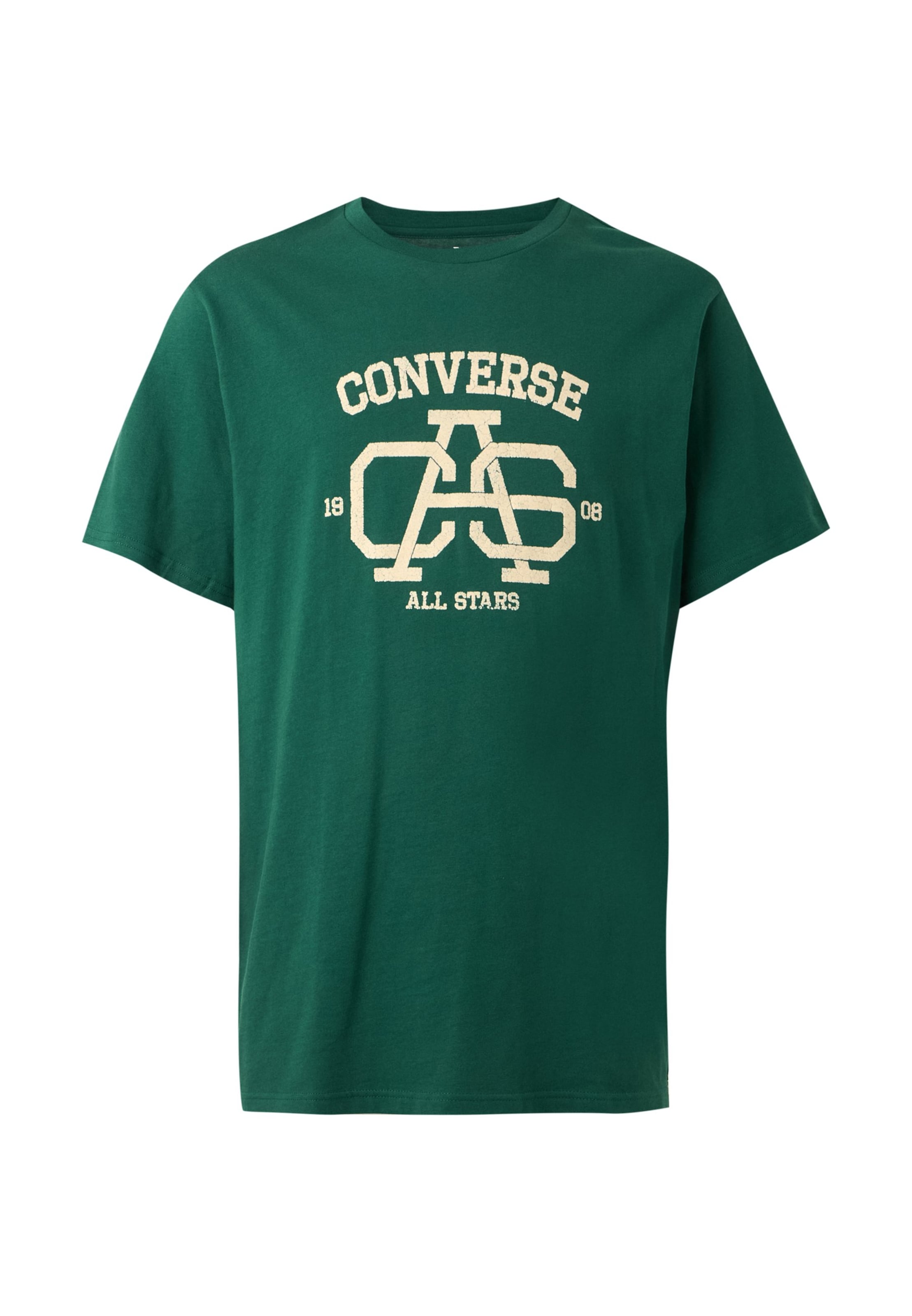 Tricou 'CAS VARSITY' de la CONVERSE pe verde: față