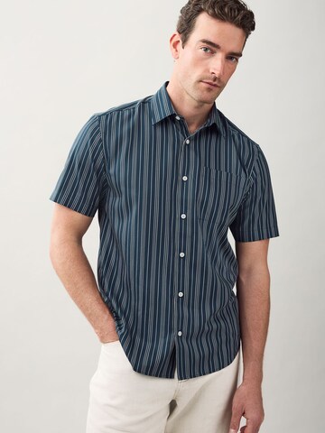 Next Regular fit Button Up Shirt in Blue: front