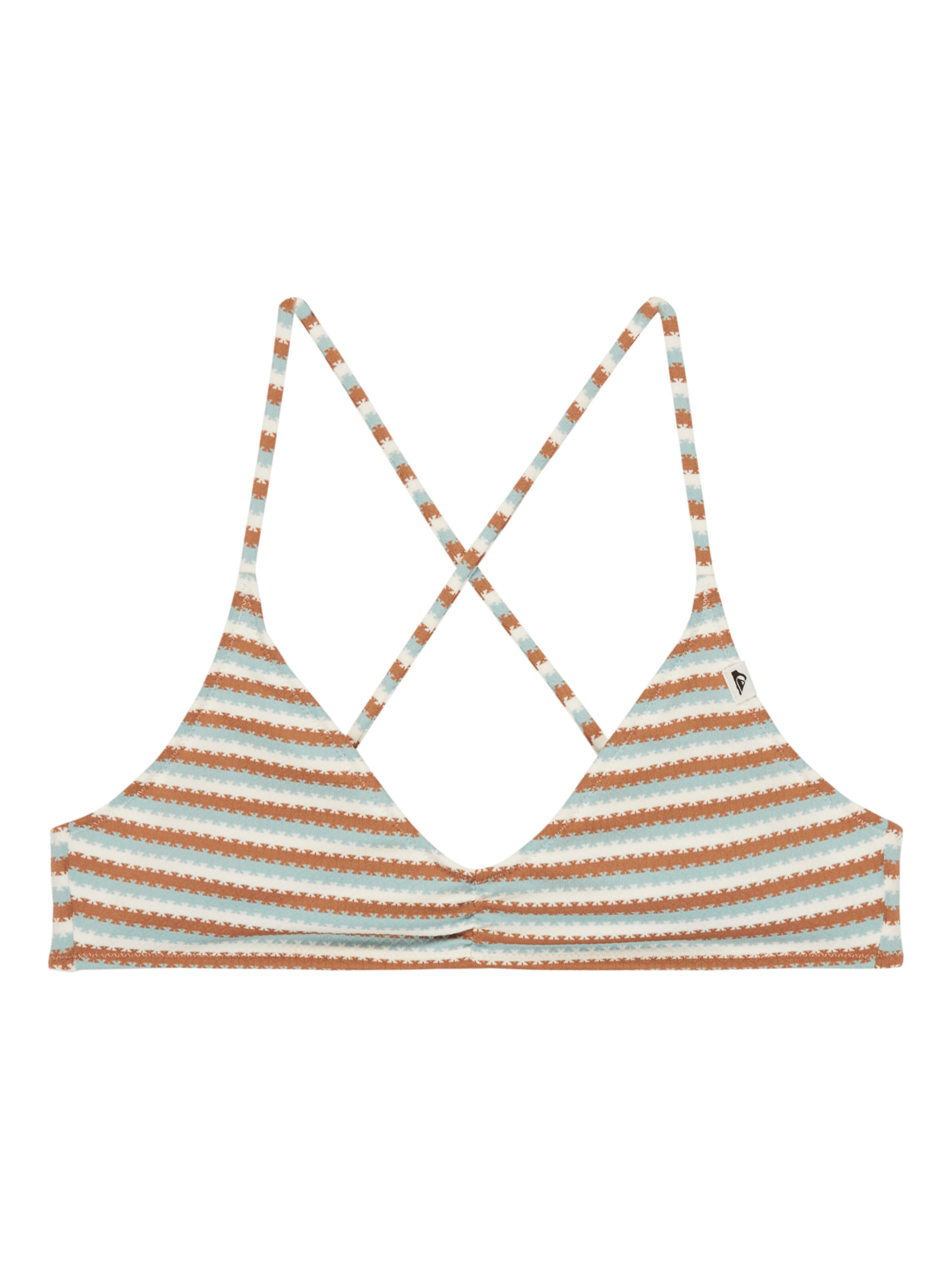 QUIKSILVER T-Shirt Bikinitop 'Clickity Clack' in Grau: Vorderseite