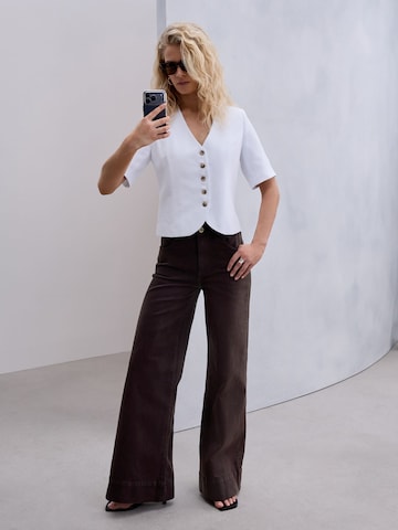 Next Wide Leg Jeans in Braun