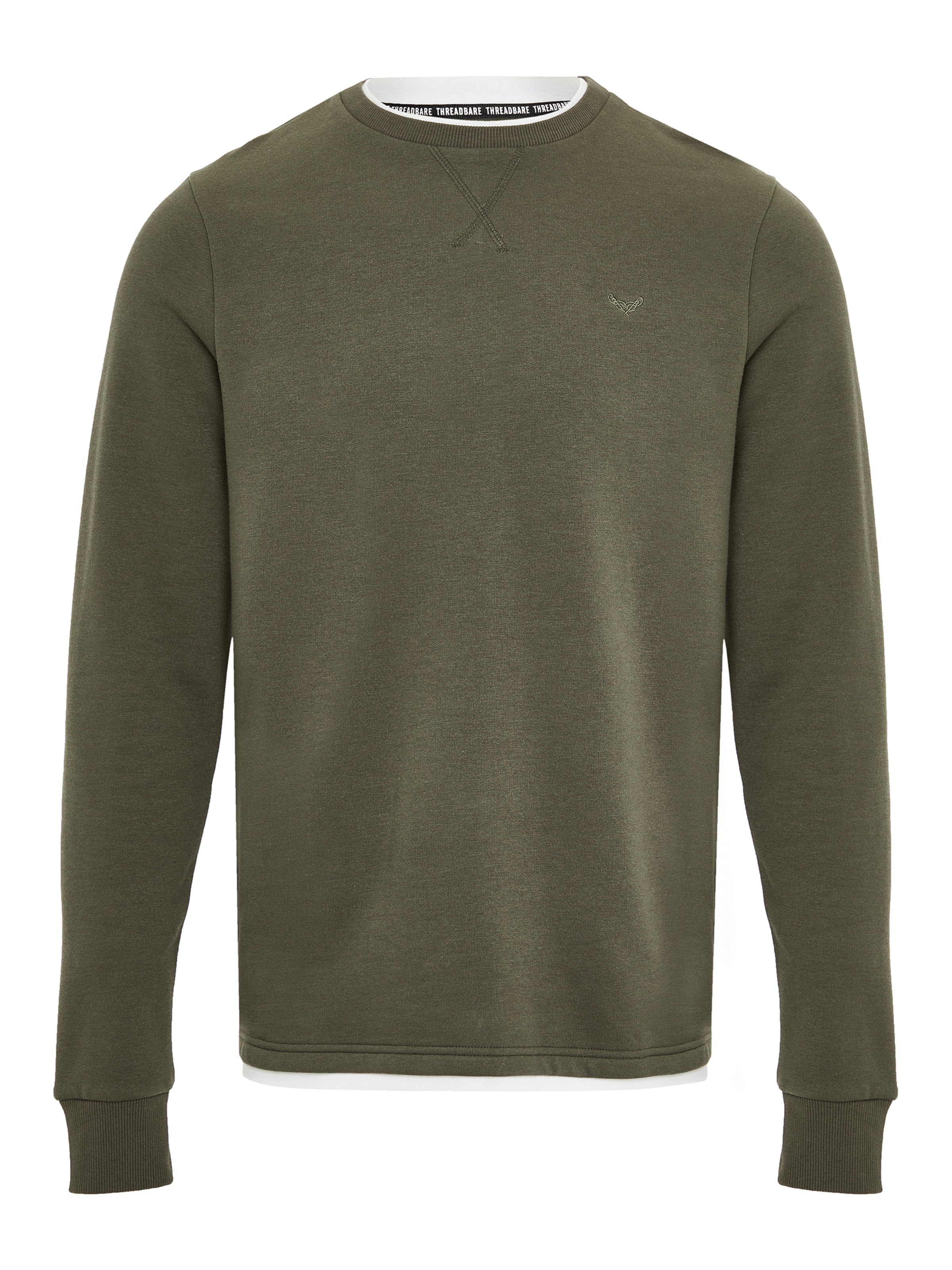 Threadbare Sweatshirt 'Kisele' in Grün: Vorderseite