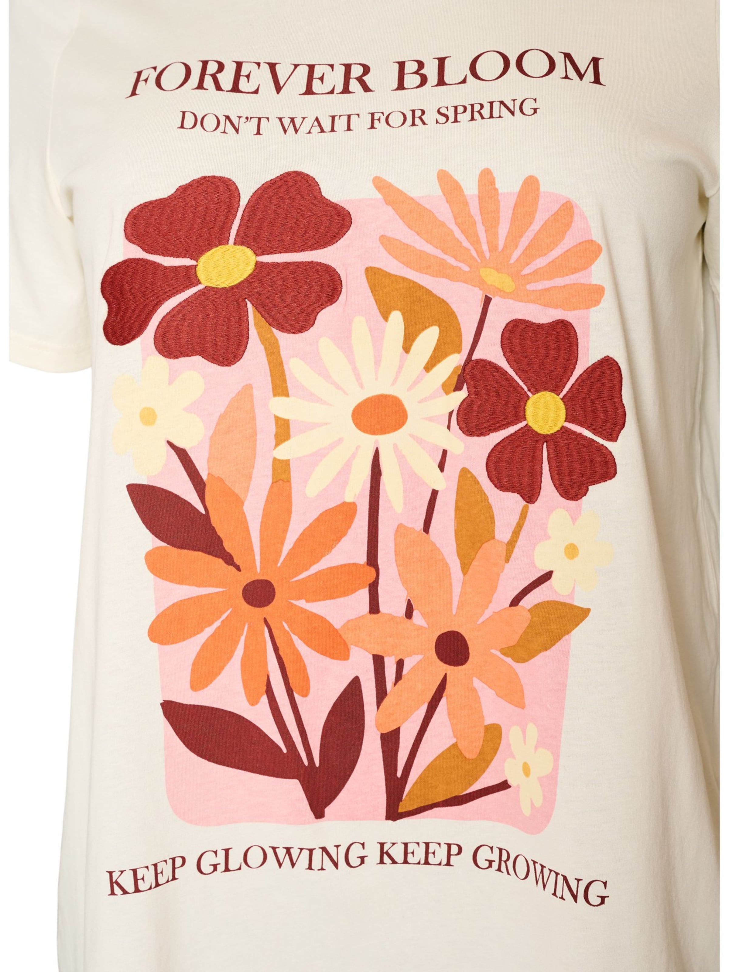 Maglietta 'Mliz' di Zizzi in beige