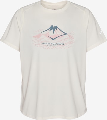 ASICS Функционална тениска 'Fujitrail' в бяло: отпред
