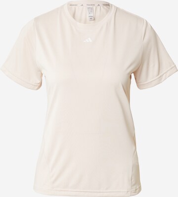 T-shirt fonctionnel ADIDAS PERFORMANCE en beige : devant