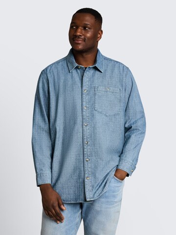 TOM TAILOR Men + Regular Fit Hemd in Blau: Vorderseite