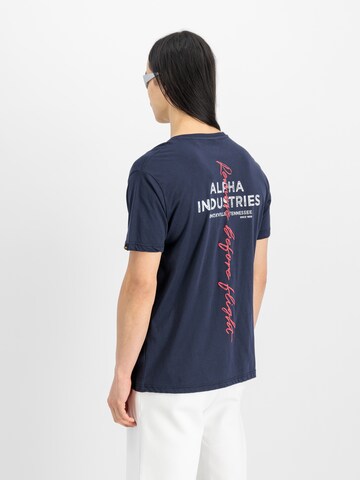 T-Shirt ALPHA INDUSTRIES en bleu : devant