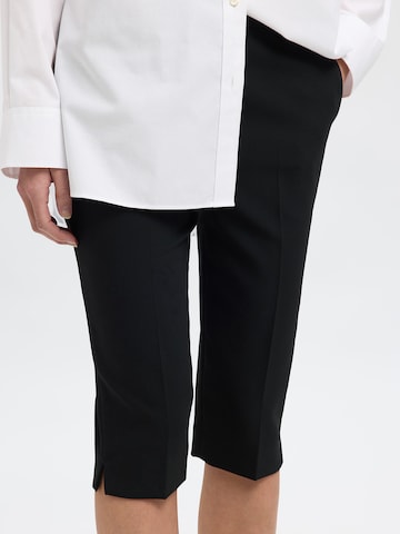 SELECTED Slim fit Pleated Pants 'SLFRITA' in Black