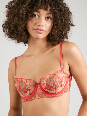 Balconnet Soutien-gorge 'Rosalie' Bluebella en rouge : devant